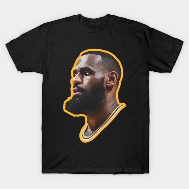 Lebron James Side View T-Shirt by Playful Creatives